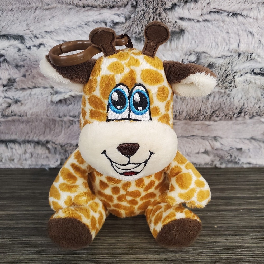 My Happy Pillow Small Giraffe Plush‎ 6" Keychain Stuffed Animal Backpack Clip